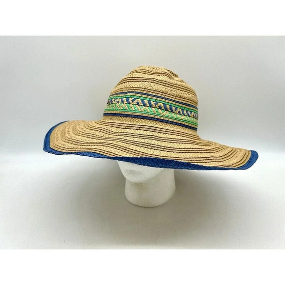 New Pistil Wide Brim Floppy Summer Straw Sun Hat Beach Women's Unisex OS NWT - Picture 2 of 13